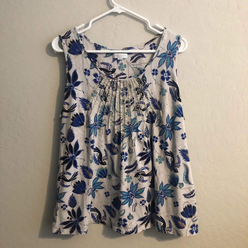 Blue & White Tank